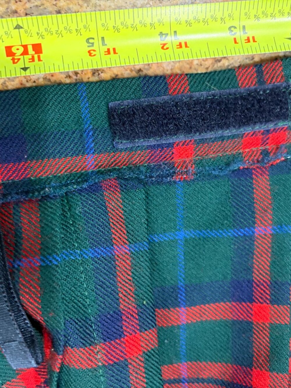 Vintage LL Bean 100% Wool Tartan Kilt Skirt 16P EUC Leather Straps Rare Scotland - Picture 7 of 7